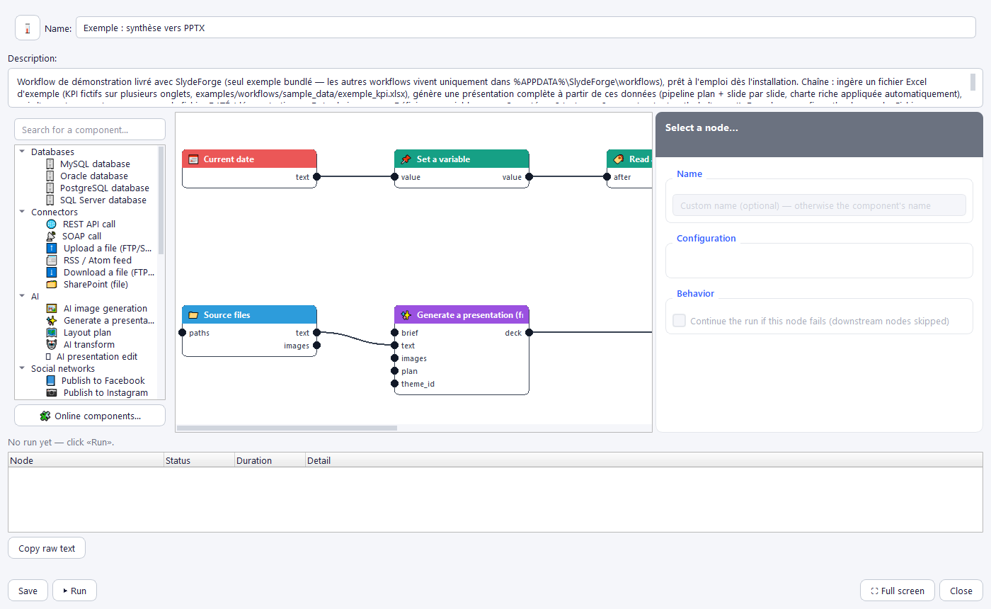 Workflow editor
