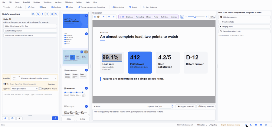 One click on each layout button: Normal, Assistant, Editing, Outline, Focus, then back to Normal